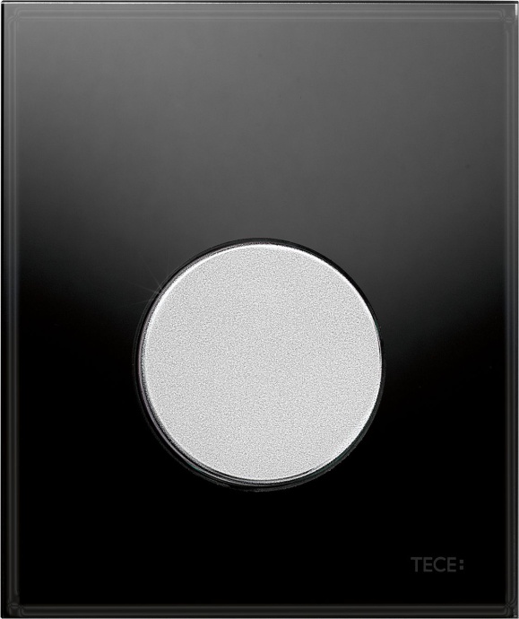 Кнопка смыва TECE Loop Urinal 9242655 черное стекло, кнопка хром матовый - 0