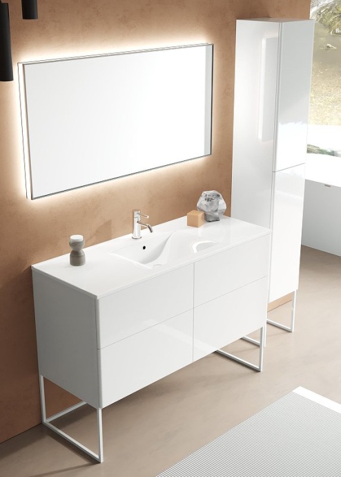 Комплект мебели SanVit Лира 120 белый глянец - 0