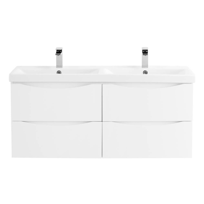 Комплект мебели BelBagno Marino-Cer 120 с двумя чашами белый  - 1
