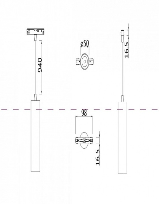 Трековый светодиодный светильник для магнитного шинопровода Maytoni Track Lamps TR016-2-12W3K-B - 3