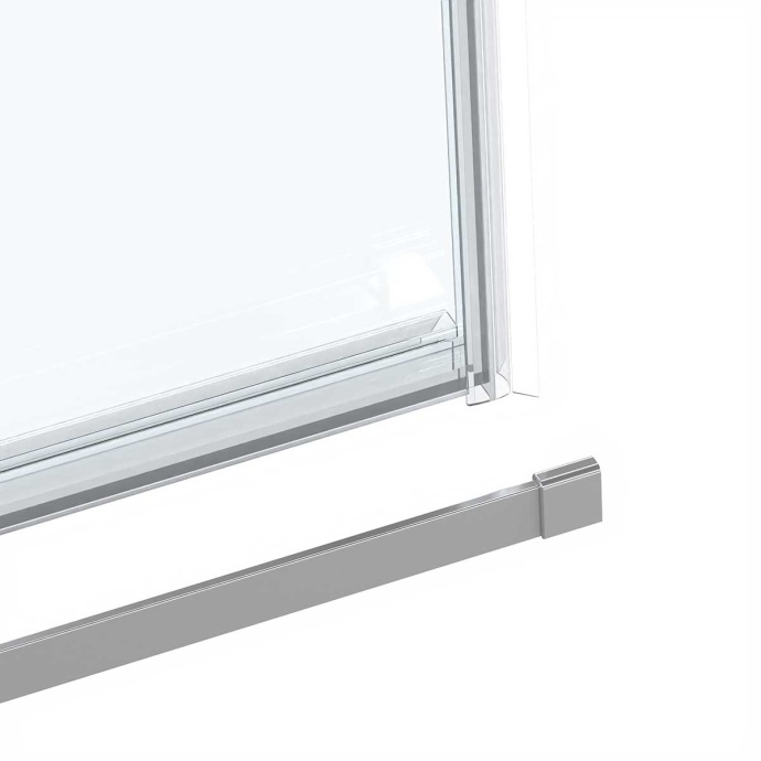 Душевая дверь в нишу Vincea Como Soft 150х195 профиль хром стекло прозрачное  VDS-1CS150CL - 9