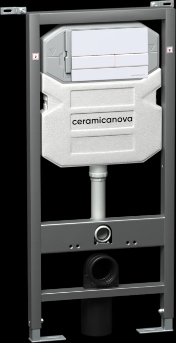 Система инсталляции для унитазов Ceramica Nova Envision с кнопкой Flat белой матовой CN1002W - 0