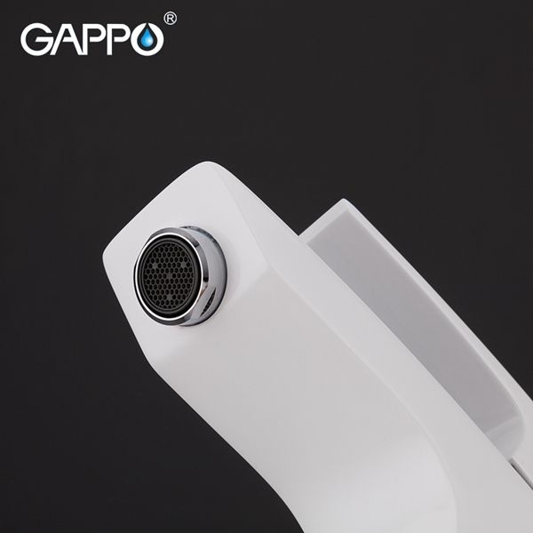Смеситель для раковины Gappo белый хром G1007-7 - 6