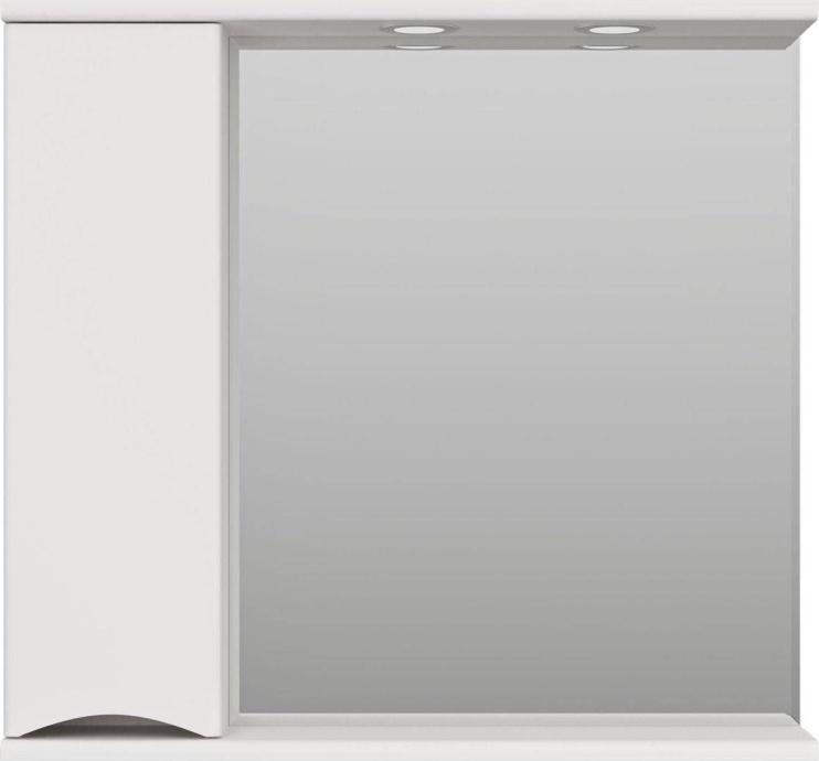 Зеркало-шкаф Misty Атлантик 80 L белый с подсветкой  П-Атл-4080-010Л - 1