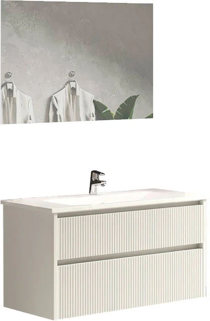 Комплект мебели Sanvit Рольф-2 90 белый глянец - 0