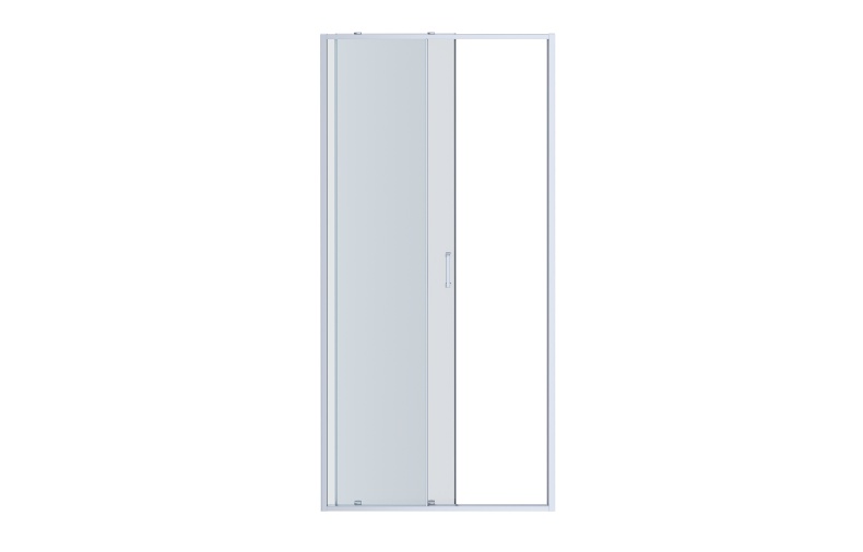AQ ARI RA 12020CH Душевая дверь двухэлементная, раздвижная1200x2000 профиль хром, стекло прозрачное - 1
