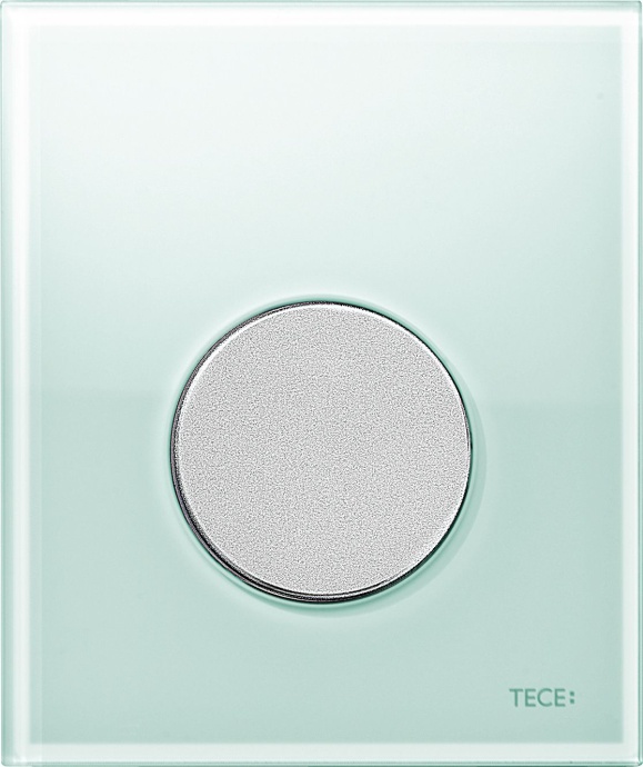 Кнопка смыва TECE Loop Urinal 9242652 зеленое стекло, кнопка хром матовый - 0