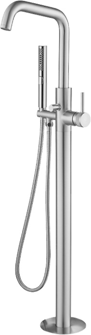 Смеситель напольный Allen Brau Priority для ванны с душем сталь матовый 5.31008-BN - 0