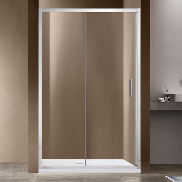 Душевая дверь в нишу Vincea Garda VDS-1G150CL 150 см, профиль хром, стекло прозрачное - 0