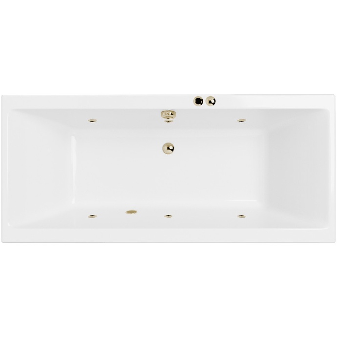 Акриловая ванна Excellent Pryzmat Slim 160x75 белая бронза с гидромассажем WAEX.PRY16S.SOFT.BR - 0
