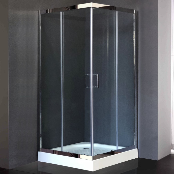 Душевой уголок Royal Bath HPD 90х90 профиль хром стекло прозрачное RB90HPD-T-CH - 0