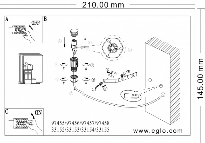 Прожектор светодиодный Eglo Faedo 3 20W 97456 - 1