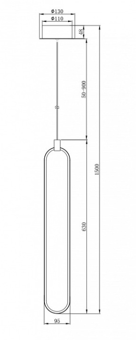 Подвесной светодиодный светильник Maytoni Chain MOD017PL-L13N - 3