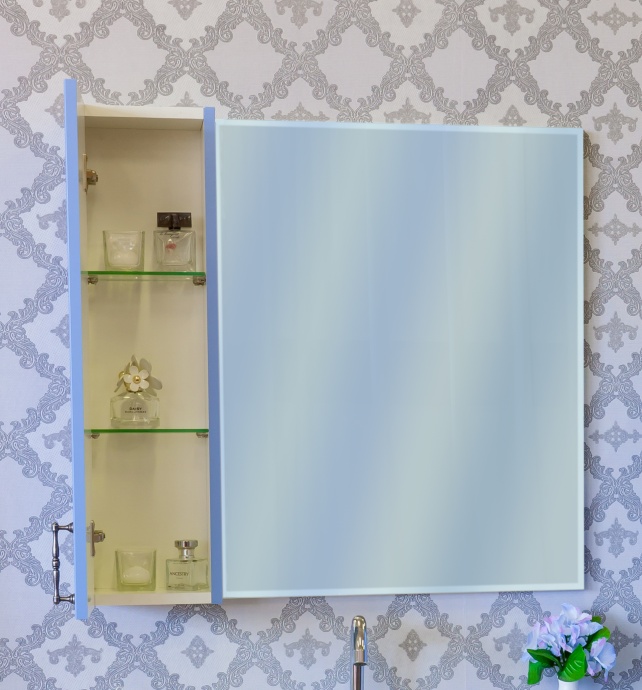 Зеркало-шкаф Sanflor Глория 65 L, голубой С000005828 - 1
