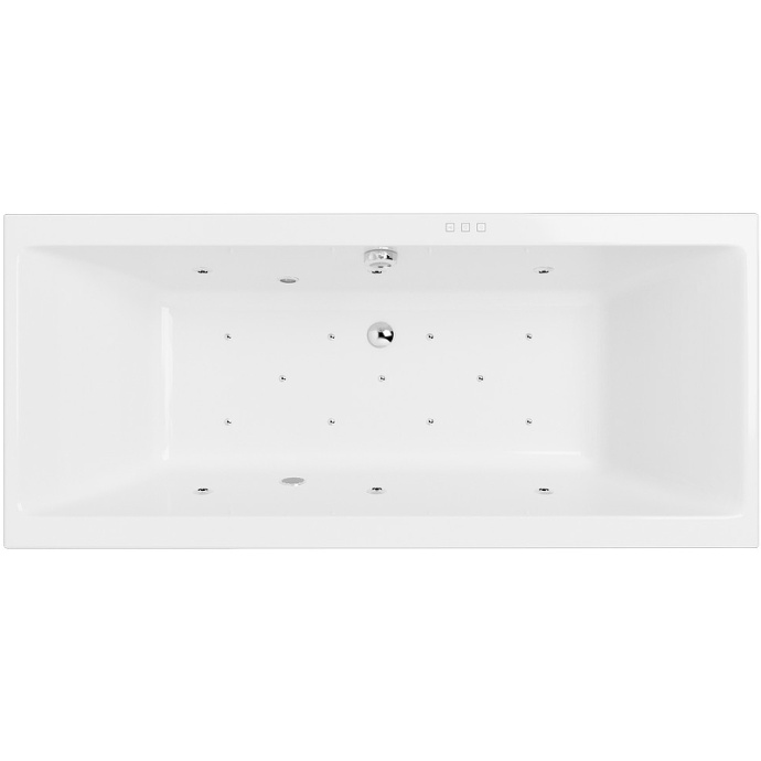 Акриловая ванна Excellent Pryzmat Slim 160x75 белая с гидромассажем WAEX.PRY16S.RELAX.CR - 0