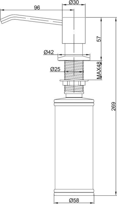 Дозатор для жидкого мыла Paulmark Rein сталь D002-NI - 2