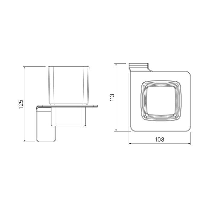 Подстаканник одинарный IDDIS Slide матовое стекло, сплав металлов, белый матовый  SLIWTG1i45 - 3