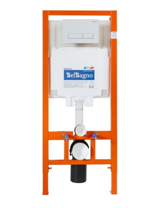 Система инсталляции BelBagno 80 с кнопкой смыва белый BB002-80/BB009-MR-BIANCO - 1