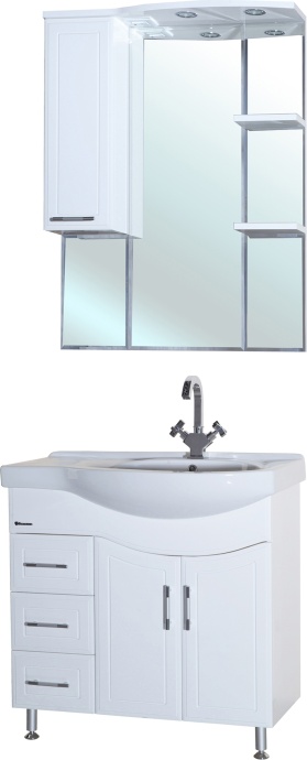 Мебель для ванной Bellezza Коралл 85 L - 0