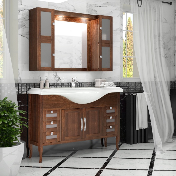 Мебель для ванной Opadiris Мираж 120 светлый орех - 1