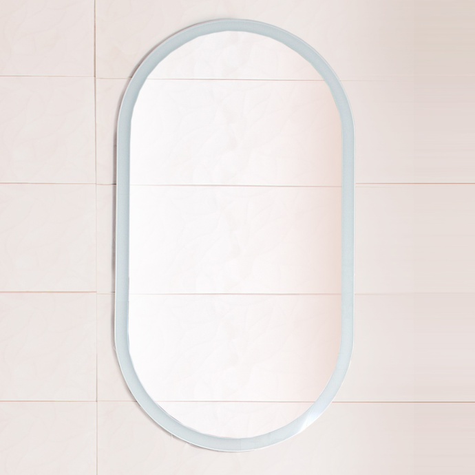 Зеркало Бриклаер Вега 55 с подсветкой, овальное 4627125415616 - 0