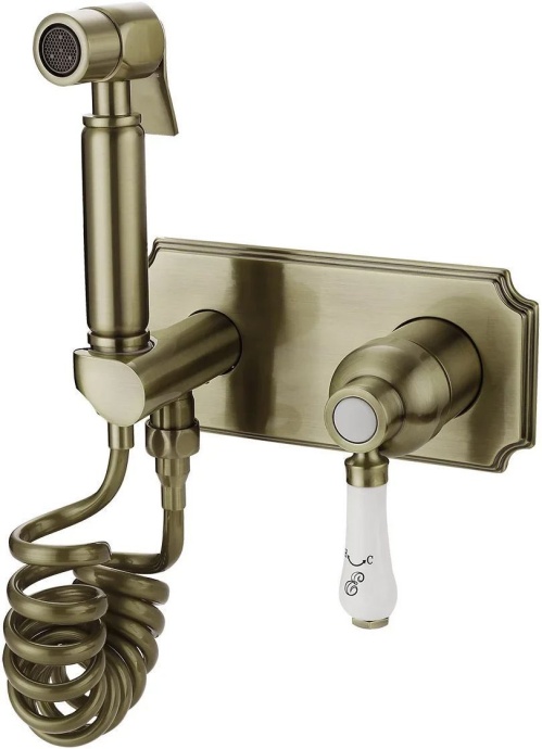 Гигиенический душ Elghansa Classicline 15C0686-Bronze (Set-49) со смесителем, С ВНУТРЕННЕЙ ЧАСТЬЮ - 0
