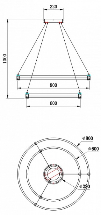 Подвесной светильник Stilfort Tooring 4006/02/02P - 1