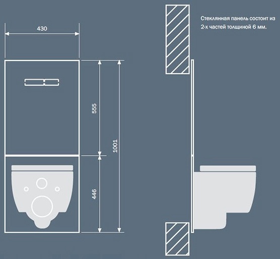 Декоративная панель TECE TECElux 9650107 для Duravit Senso Wash и Villeroy & Boch ViClean L - 2