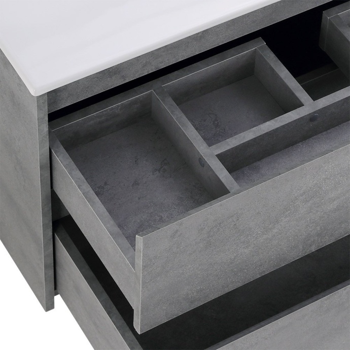 Комплект мебели BelBagno Kraft 90 серый - 5