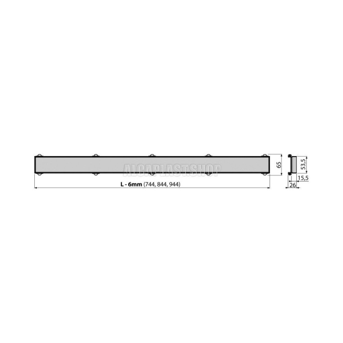 Решетка для модулярного водоотводящего желоба APZ13, под плитку, INSERT, INSERT-850  INSERT-850 - 1