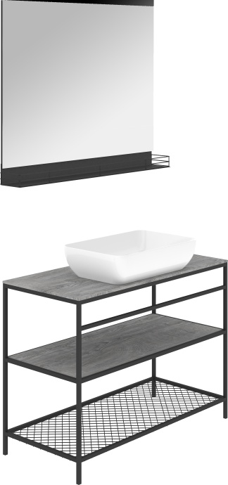 Мебель для ванной STWORKI Нюборг 100, в стиле лофт (комплект, гарнитур) 483918 - 4