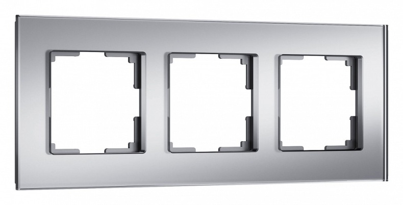 Рамка на 3 поста Werkel Senso серебряный soft-touch W0033106 - 0