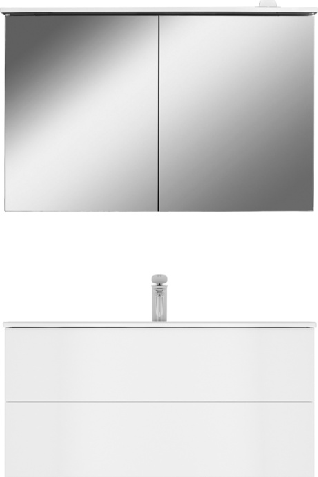 Зеркало-шкаф AM.PM Spirit V2.0 100 с LED-подсветкой, белый глянец M70AMCX1001WG - 1