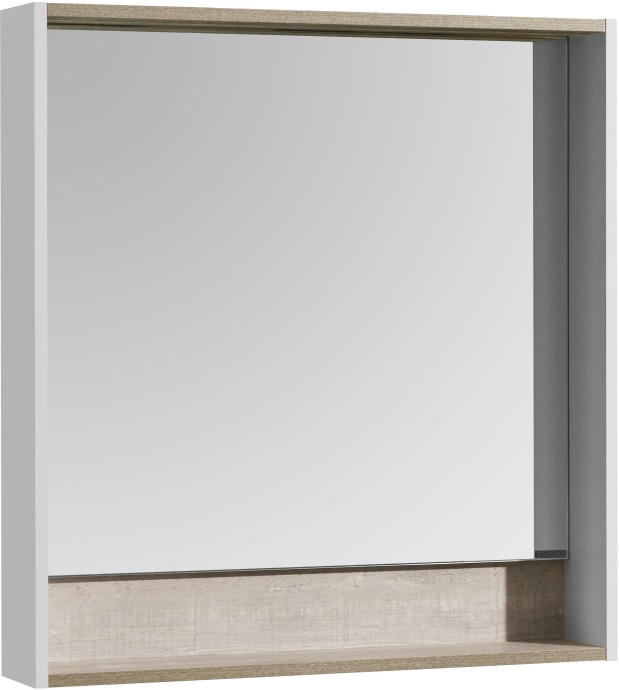 Зеркало-шкаф Aquaton Капри 80 с подсветкой белый-светлое дерево 1A230402KPDA0 - 0