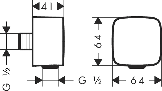 Шланговое подключение Hansgrohe FixFit шлифованный черный хром 26457340 - 1