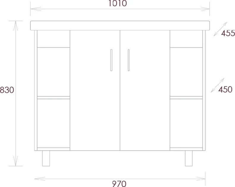 Комплект мебели Onika Тимбер 100 серый - светлое дерево - 7