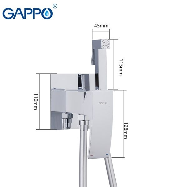 Смеситель с гигиеническим душем Gappo Jacob G7207-8 - 8