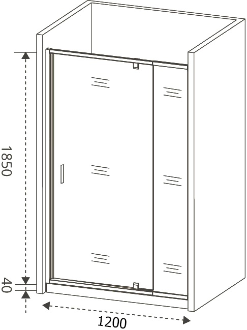Душевая дверь в нишу Good Door Orion WTW-PD-120-C-CH ОР00020 - 5