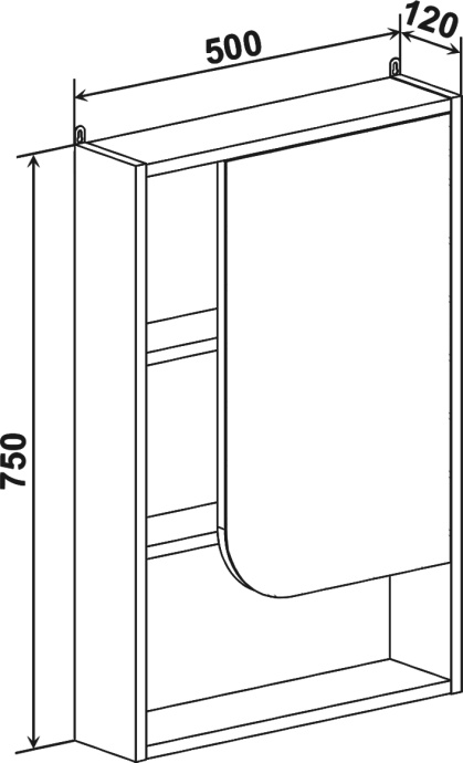 Мебель для ванной DIWO Самара 50 дуб скандинавский, подвесная (комплект, гарнитур) 462067 - 9