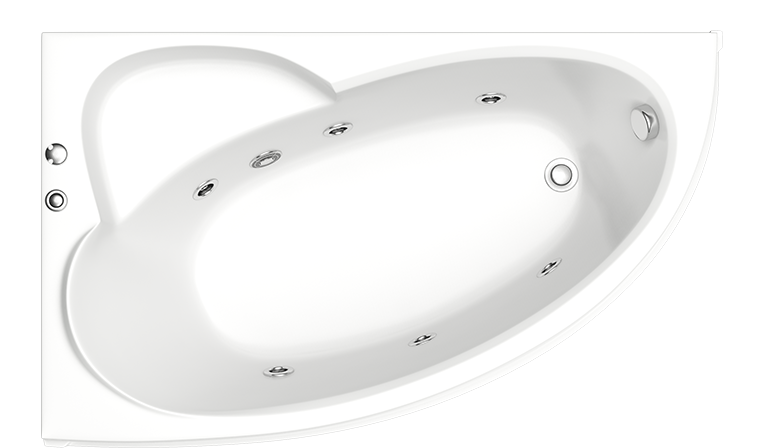 Акриловая ванна Bas Сагра 160x100 см L с г/м ВГ00203 - 2