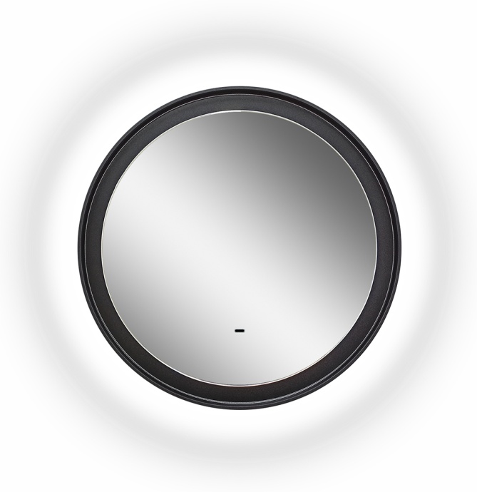 Зеркало круглое STWORKI Гриндстед 60 черное, с подсветкой ЗЛП2163 - 4