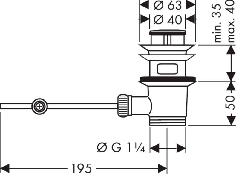 Смеситель для раковины Hansgrohe Vivenis 110 с донным клапаном хром 75020000 - 2