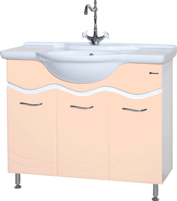 Мебель для ванной Bellezza Мари 105 белая/бежевая - 2