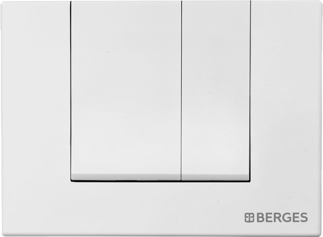 Кнопка смыва Berges Wasserhaus Novum S1 белый, глянец 040041 - 0