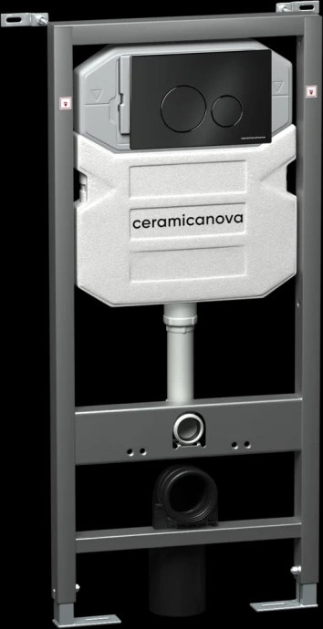 Система инсталляции для унитазов Ceramica Nova Envision с кнопкой Round черной матовой CN1001B - 0