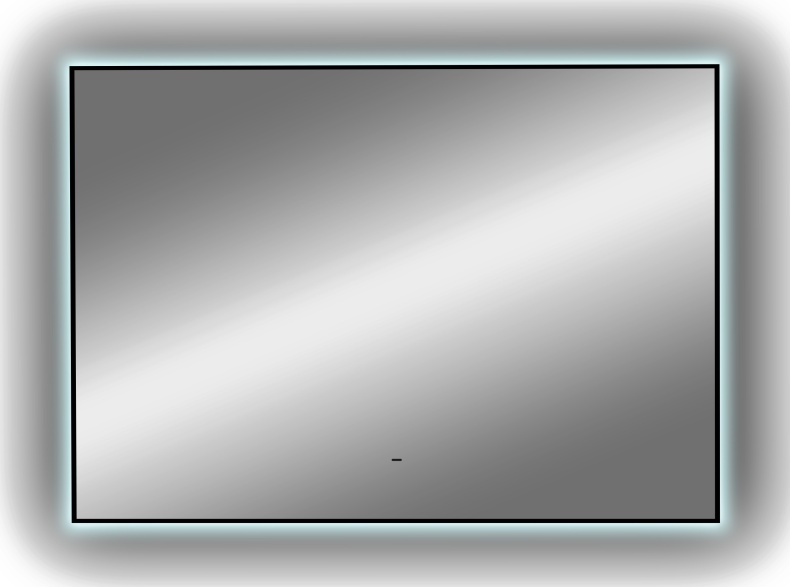 Зеркало DIWO Элиста 100 черное, с подсветкой, прямоугольное, в стиле лофт, инфракрасное управление ЗЛП1738 - 8