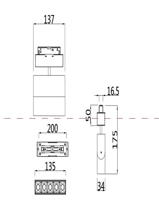 Трековый светодиодный светильник для магнитного шинопровода Maytoni Technical Points TR015-2-10W4K-W - 2