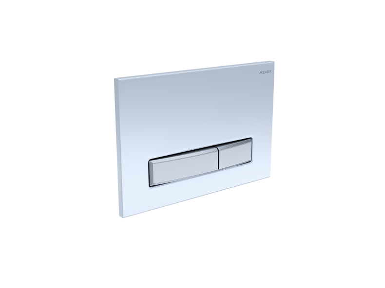 KDI-0000030 (009A-2) Панель смыва Slim Белая глянец (клавиша прямоугольная, хром) НОВИНКА - 1