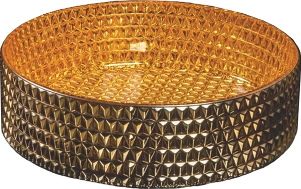Раковина хрустальная накладная Armadi Art Lucido 39 золото 817-G - 0
