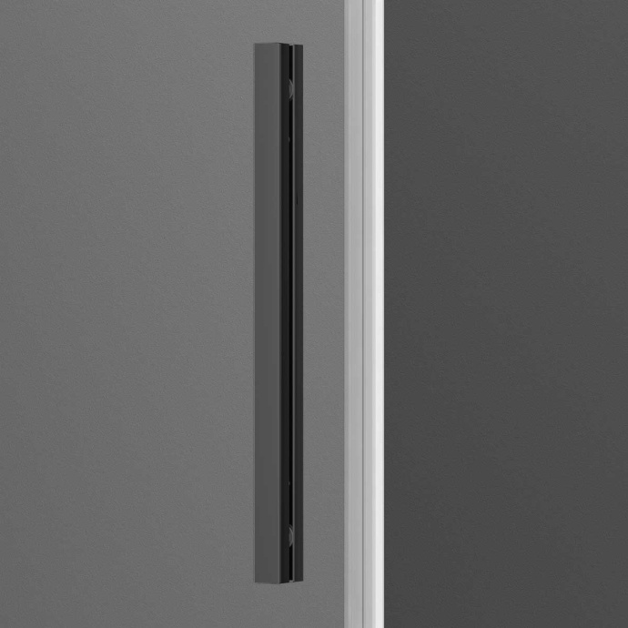 Душевая дверь в нишу Vincea Soft 110х195 профиль темный хром стекло прозрачное  VDS-3SO110CLGM - 1